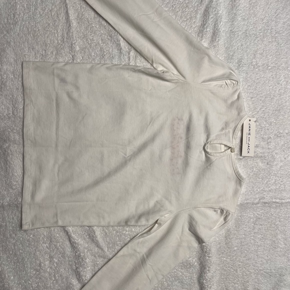 BRAND NEW Janie and Jack white long sleeve girls shirt three ballerinas print. - Picture 4 of 4